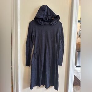 Artist-made, one of a kind dress with hood - fits xs to small